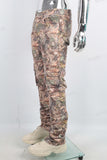 Digital print cargo stack jeans