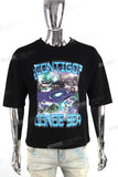 Low MOQ Custom Streetwear T-shirts Men Black Cotton Oversized T Shirt