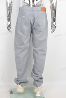 Blue baggy straight jeans men