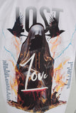 White heavyweight digital print t shirt
