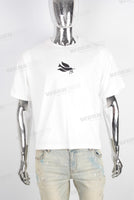 White screen print t shirt