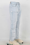 Blue distressed carpenter double knee jeans