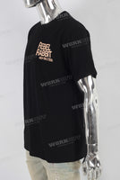 Black heavyweight digital print t shirt