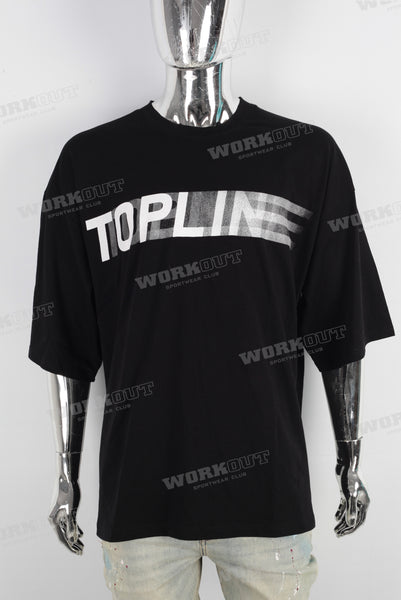 Black oversize screen printing t shirt Men
