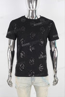 Black Sequin Slim regular T shirt men