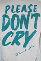 Grey screen printing raw hem shirt