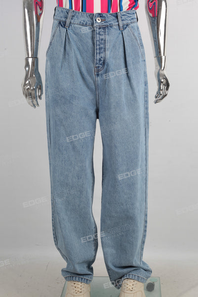 Blue baggy denim jeans