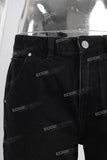 Black acid washed baggy jeans