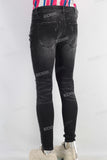 Black damaged skinny jeans