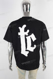 Black heavyweight digital print t shirt