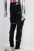 Black cargo skinny denim jeans