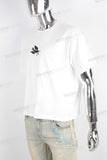 White screen print t shirt