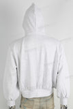 Grey digital print hooded jacket