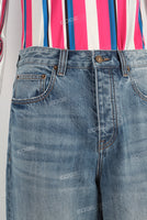 Blue baggy denim jeans