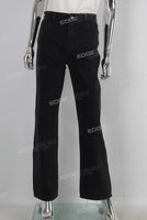 Black slim fit flare jeans women