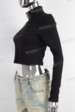 Black unisex long shirt women