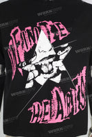 Black screen print t shirt