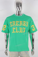 Green digital print heavwweight t shirt