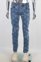 Blue laser skinny jeans men