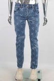 Blue laser skinny jeans men