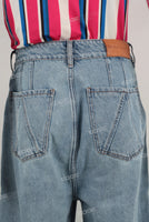 Blue baggy denim jeans