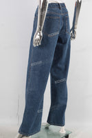 Blue straight denim jeans women