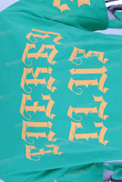 Green digital print heavwweight t shirt