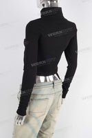 Black unisex long shirt women
