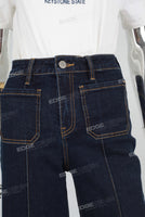 Blue cargo baggy jeans women