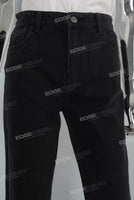 Black slim fit flare jeans women