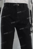 Black slim fit flare jeans women