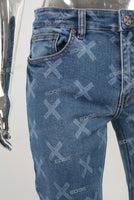 Blue laser skinny jeans men