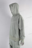 Green oversize digital print hoodie