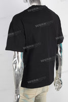 Black screen print t shirt