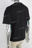Black screen print t shirt
