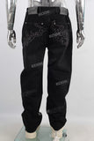 Black acid washed baggy jeans