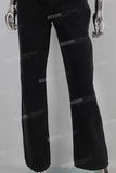 Black slim fit flare jeans women
