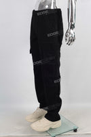 Black cargo straight jeans