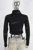 Black unisex long shirt women