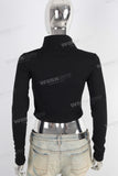 Black unisex long shirt women