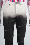 Acid washed wax skinny jeans