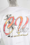 White heavyweight digital print t shirt