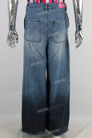 Blue baggy straight jeans