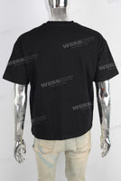 Black screen print t shirt