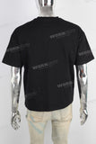 Black screen print t shirt