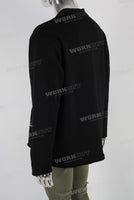 Black raw hem digital print t shirt