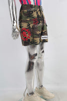 Camouflage patchwork cargo shorts