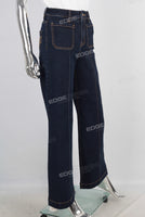 Blue cargo baggy jeans women