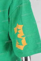 Green digital print heavwweight t shirt
