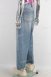 Blue baggy denim jeans